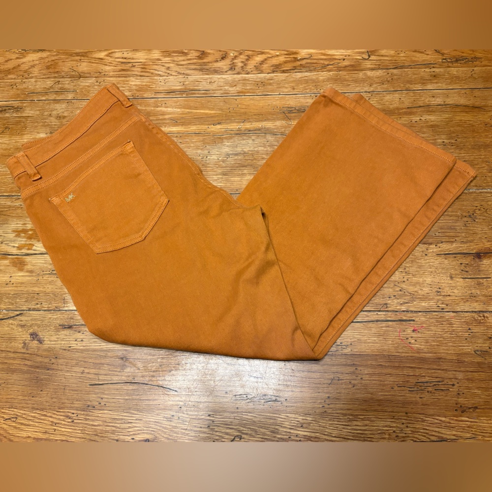 Michael Kors  Cottagecore Maple Leaf Burnt Orange Crop Flare 12